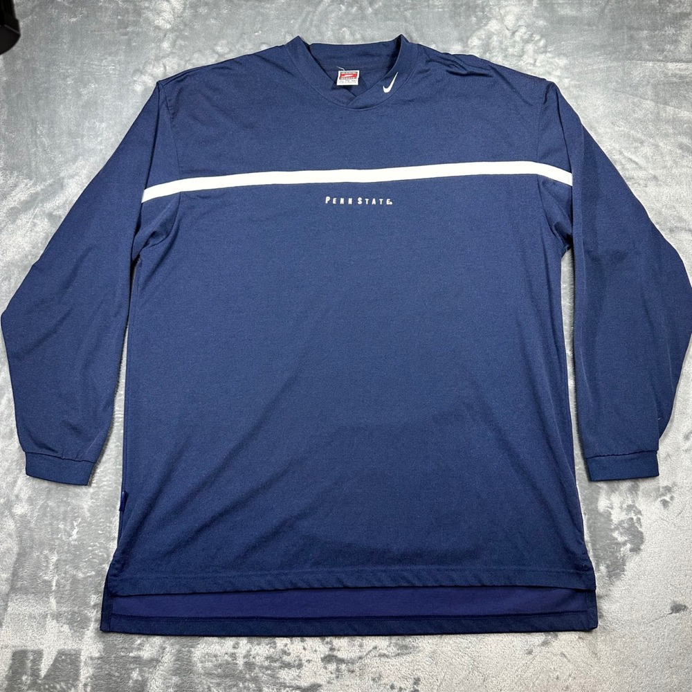 Vintage Nike Penn State Nittany Lions Long Sleeve Shirt Navy Blue XXL Collegiate